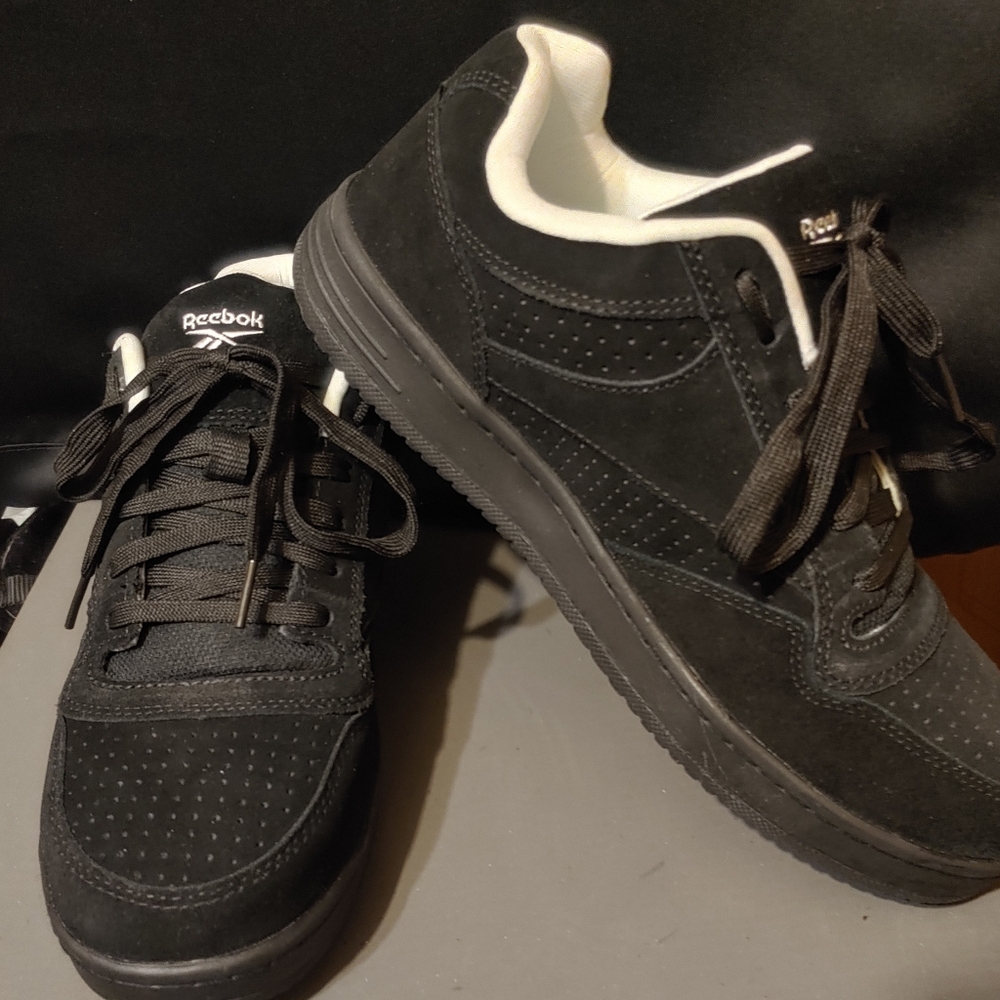 Reebok RB 1910 Men's 11M Solay Skate Work Steel Toe Black Oxfords EH, ASTM F2413
